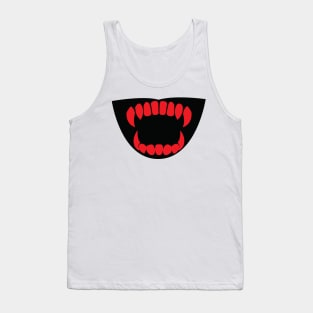 scary teeth face mask Tank Top